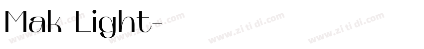Mak Light字体转换